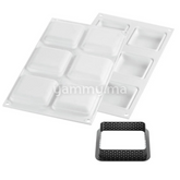 Kit Moule Silicone 6 Tartelettes Carrées 80mm - Silikomart